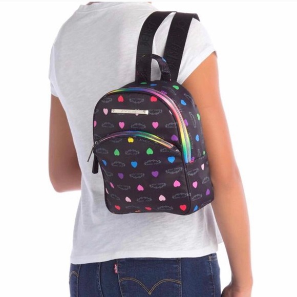 Betsey Johnson Bags Betsey Johnson Rainbow Hearts Backpack Poshmark